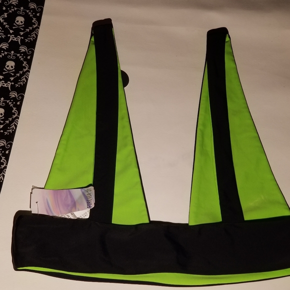 BNWT Reversible Swim Top Black/Neon Green XL - Picture 3 of 7